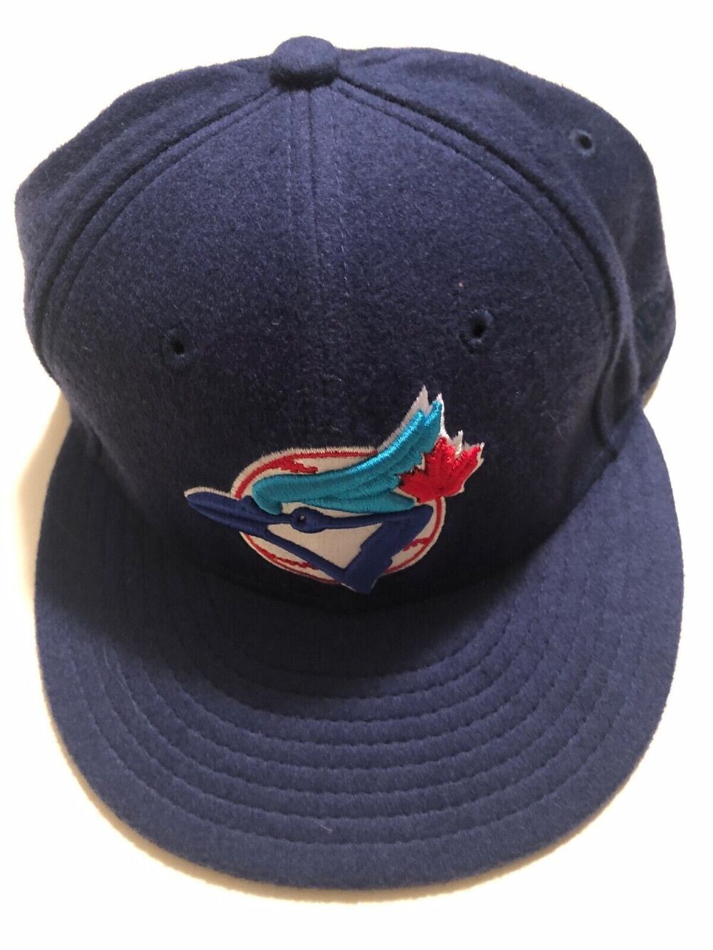 New Era 59Fifty Toronto Blue Jays MLB Wool Fitted Blue Hat Cap Size 7 1/8 NWT